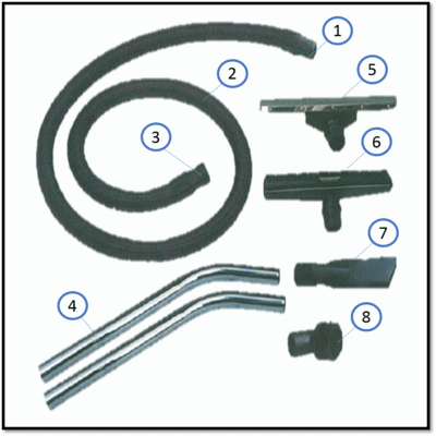 G. TACK ACCESSORIES FOR BF502/BF501 WET/DRY VACUUM