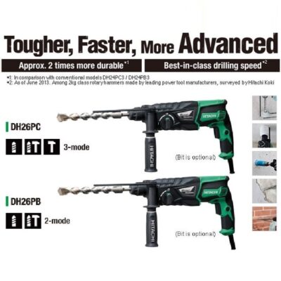 HITACHI 26MM (1") ROTARY HAMMERS- DH26PC / DH26PB