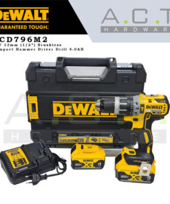 Dewalt DCD796M2, 18V Compact Hammer Drill Driver 4.0AH Brushless