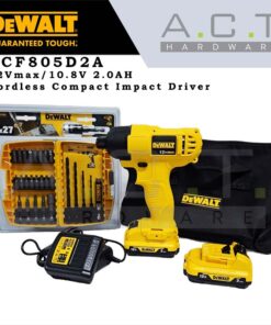 Dewalt DCF805D2A, 12Vmax/10.8V Cordless Impact Driver 2.0AH with Accessories
