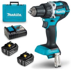 MAKITA DDF484RTE, 18V 13MM (1/2") CORDLESS DRIVER DRILL BRUSHLESS (2PCS 5.0AH BATTERY, 1PC CHARGER)