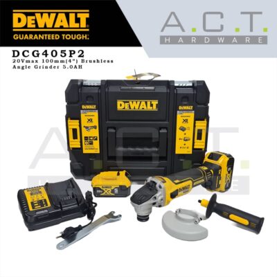 Dewalt DCG405P2, 20Vmax 4" Cordless Angle Grinder Brushless