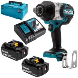 MAKITA DTW1001JX2, 18V 19MM (3/4") CORDLESS IMPACT WRENCH BRUSHLESS (2PCS 5.0AH BATTERY, 1PC CHARGER)