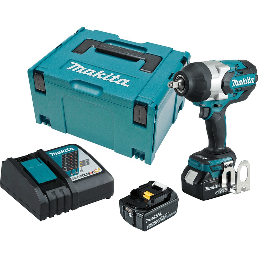 MAKITA DTW1002JX2 DC IMPACT WRENCH 18V BL 1,000NM(C/W-SB) (2PCS 5.0AH BATTERY, 1PC CHARGER)