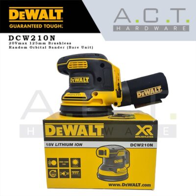 Dewalt DCW210N, 20Vmax 125mm Cordless Random Orbital Sander Brushless (Bare Unit)
