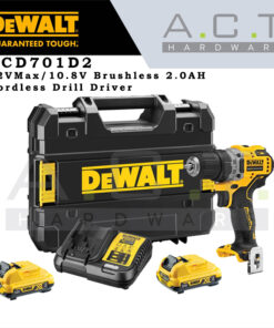 Dewalt DCD701D2, 12V/10.8V Cordless Drill Driver 2.0AH Brushless