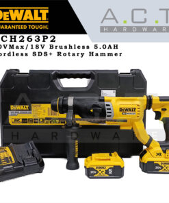 Dewalt DCH263P2, 18V Cordless Rotary Hammer SDS-Plus 28mm Brushless 5.0AH