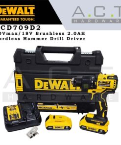 Dewalt DCD709D2, 20Vmax/18V Cordless Hammer Drill Driver Brushless 2.0AH