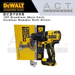 Dewalt DCD709N, 18V Cordless Hammer Drill Driver Brushless [Bare-Unit]