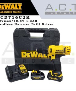 Dewalt DCD716C2K, 12Vmax/10.8V Cordless Hammer Drill Driver Brushless 1.3AH