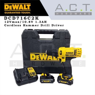 Dewalt DCD716C2K, 12Vmax/10.8V Cordless Hammer Drill Driver Brushless 1.3AH