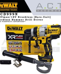 Dewalt DCD999N, 20Vmax/18V Cordless Hammer Drill Driver Brushless [Bare-Unit]