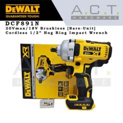 Dewalt DCF891N, 20Vmax/18V Cordless Impact Wrench 1/2" Hog Ring