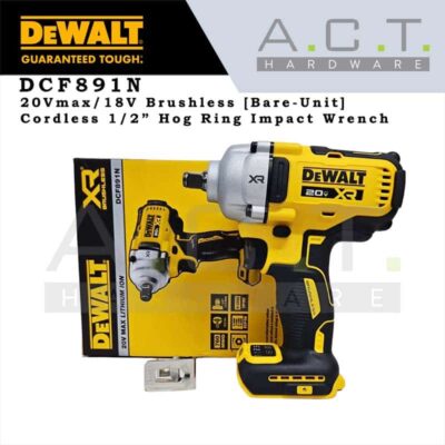 Dewalt DCF891N, 20Vmax/18V Cordless Impact Wrench 1/2" Hog Ring