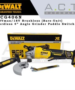 Dewalt DCG406N, 20Vmax/18V 4" Cordless Angle Grinder Brushless Paddle Switch