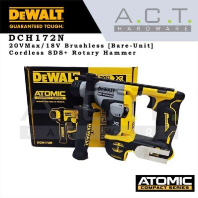 Dewalt DCH172N, 20Vmax/18V Cordless SDS Plus Rotary Hammer