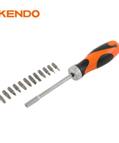 Kendo 20016, 14 pcs Hard CR-V Large Ratchet Screwdriver Bits Set
