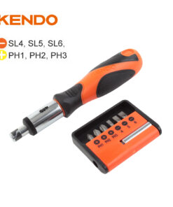 Kendo 20024, 8pc Ratchet Screwdriver Bits Set