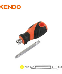 Kendo 20217, 2-in-1 Reversible Blade Stubby Screwdriver Set