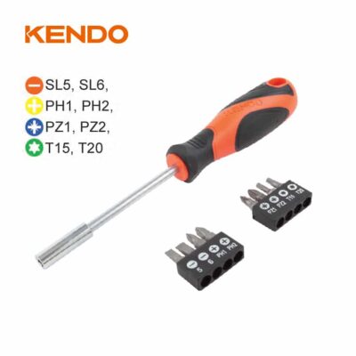 Kendo 20236, 9pcs Screwdriver Bits Set