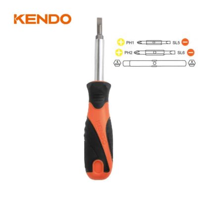Kendo 21113, 6-in-1 Reversible Blade Screwdriver Set