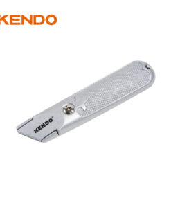 Kendo Zinc Alloy Body Tough Built Safety Utility Knife With Fixed Blade For Professional Cutting [30600]