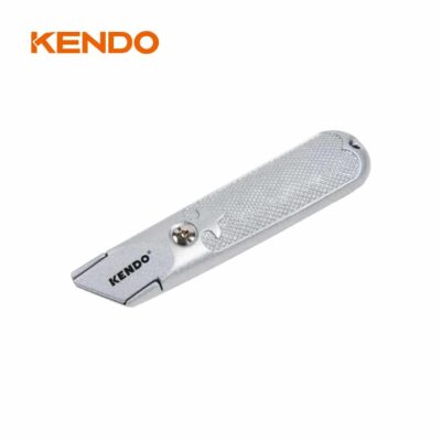 Kendo Zinc Alloy Body Tough Built Safety Utility Knife With Fixed Blade For Professional Cutting [30600]