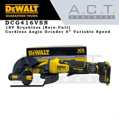 Dewalt DCG416VSN, 18V XR Cordless Angle Grinder 5" [Bare-Unit]