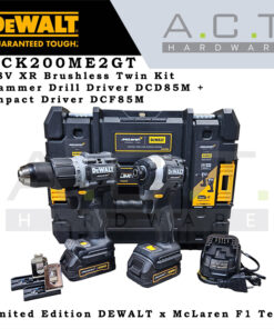 Dewalt DCK200ME2GT, 18V McLaren Limited Edition Twin Kit (Impact Driver DCF85M + Hammer Driver Drill DCD85M)