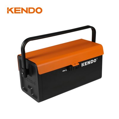 Kendo 40cm / 16" Metal Tool Box with Sliding Top Drawer, 90210