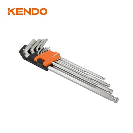 Kendo 20737 9PC EXTRA LONG Ball End Hex Key Set with All Sizes Marked on The Holder for an Easy Selection - Image 9
