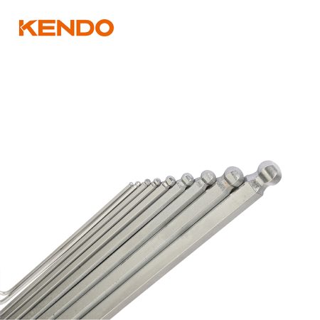 Kendo 20737 9PC EXTRA LONG Ball End Hex Key Set with All Sizes Marked on The Holder for an Easy Selection - Image 6
