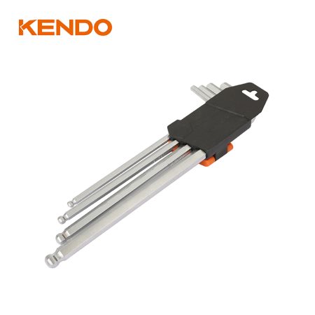 Kendo 20737 9PC EXTRA LONG Ball End Hex Key Set with All Sizes Marked on The Holder for an Easy Selection - Image 4