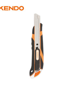 Kendo Super Safety Auto Retracting Snap-Off Knife 18mm Zinc Alloy Body With Non-Slip Grip [30611]