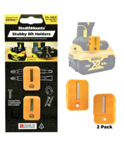 StealthMounts Stubby Magnetic Bit Holder for Dewalt XR & FLEXVOLT Tools [SKU: BH-DW-S-YLW-2]