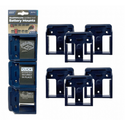 StealthMounts Battery Mounts for Bosch 18V PRO Series [SKU: BM-BO18-BLU-6]