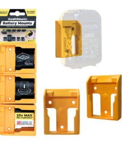 StealthMounts Battery Mounts for DeWalt 20V MAX / 18V Series [SKU: BM-DW20-YLW-6]