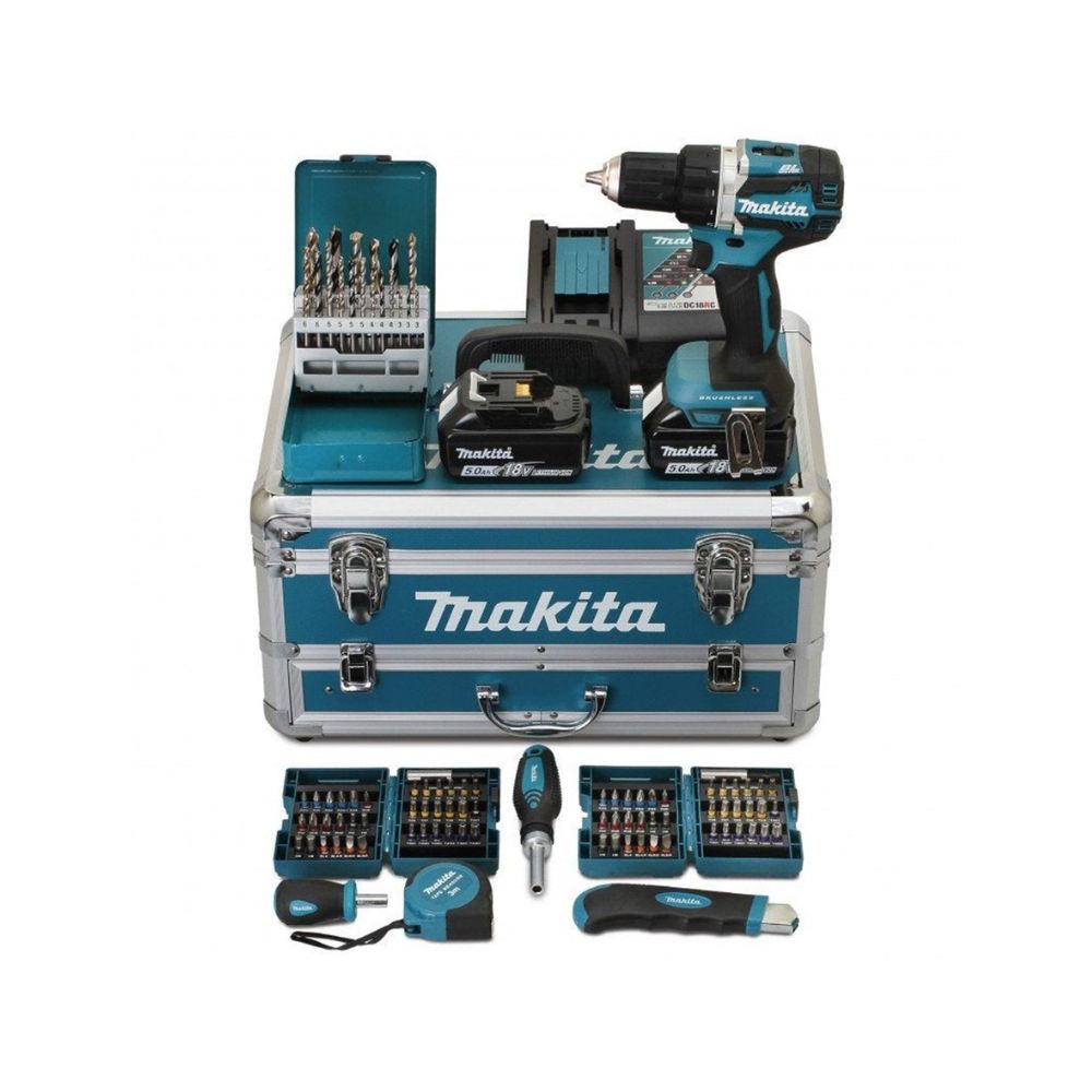 MAKITA DDF484RTX6 DC DRIVER DRILL 18V BL 13MM (2PCS 5.0AH BATTERY, 1PC CHARGER, ACCESSORIES)