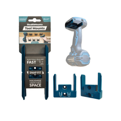 StealthMounts Tool Mounts for Makita 18V LXT Series [SKU: TM-MK18-BLU-4LF]
