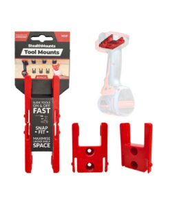 StealthMounts Tool Mounts for Milwaukee M18 Series [SKU: TM-MW18-RED-4LF]