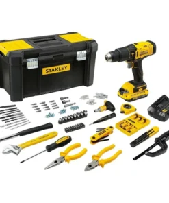 STANLEY SCD711C1H-B1, 20V 1.5AH Hammer Drill Screwdriver Brushless with 119 PC of Hand Tools Set