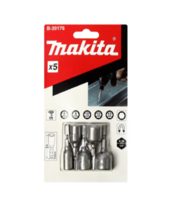 Makita 5PC Magnetic Nutsetter Set, 1/4" Hex Shank, 6- 13MM Socket Size, E-Form, 50MM Length, B-39176