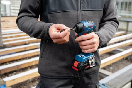 Bosch GDR 18V-220 C Professional Cordless Impact Driver with 2 x GBA 18V 4.0Ah Batteries - Image 6