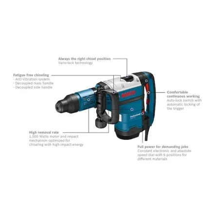 Bosch GSH 9 VC Professional Heavy Duty Demolition Hammer with SDS Max 13J, 1500W - Image 3