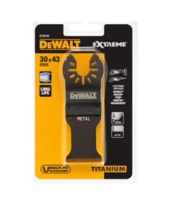 DEWALT DT20707-QZ, Titanium Plunge Cut Oscillation Blade for Wood / Metal Cuts, 31mm x 43mm