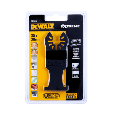 DEWALT DT20743-QZ, Carbide Plunge Cut Oscillation Blade for Wood / Metal Cuts, 35MM