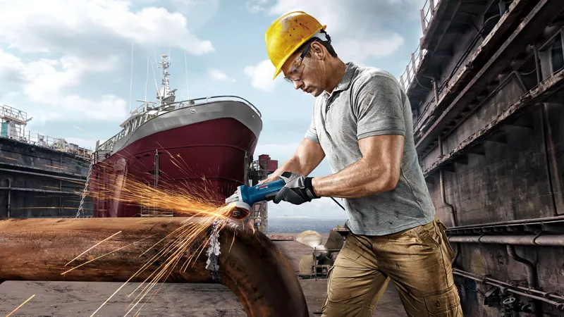 Bosch GWS 9-100 P Professional Heavy Duty Corded Angle Grinder 240V / 900W / 11,000RPM - Image 6