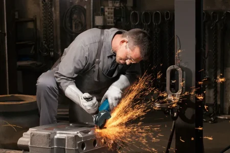 Bosch GWS 12-125 P Professional Corded Angle Grinder 1200W - Image 3
