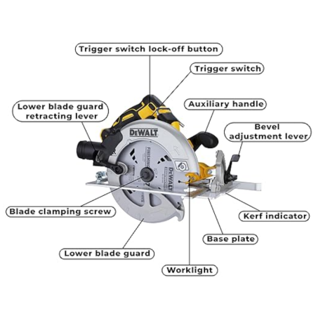 Dewalt DCS570N-B1, 184MM (7.3″) 18V Circular Saw (BARE TOOL ONLY) - Image 4