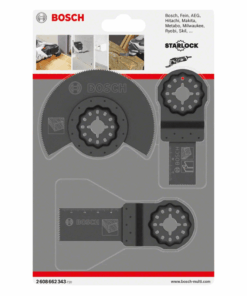 BOSCH Starlock OMT Basic Wood & Metal Blades Set, For Oscillating Multitools, Oscillation Blade (3PC/PKT)